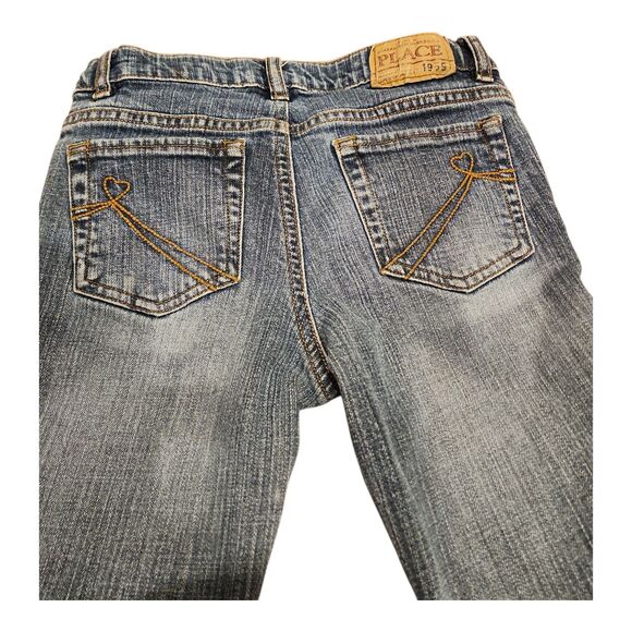 CHILDREN'S PLACE Stonewash Bootcut Stretch Jeans - Size 8 GIRLS School Playtime - Picture 9 of 10